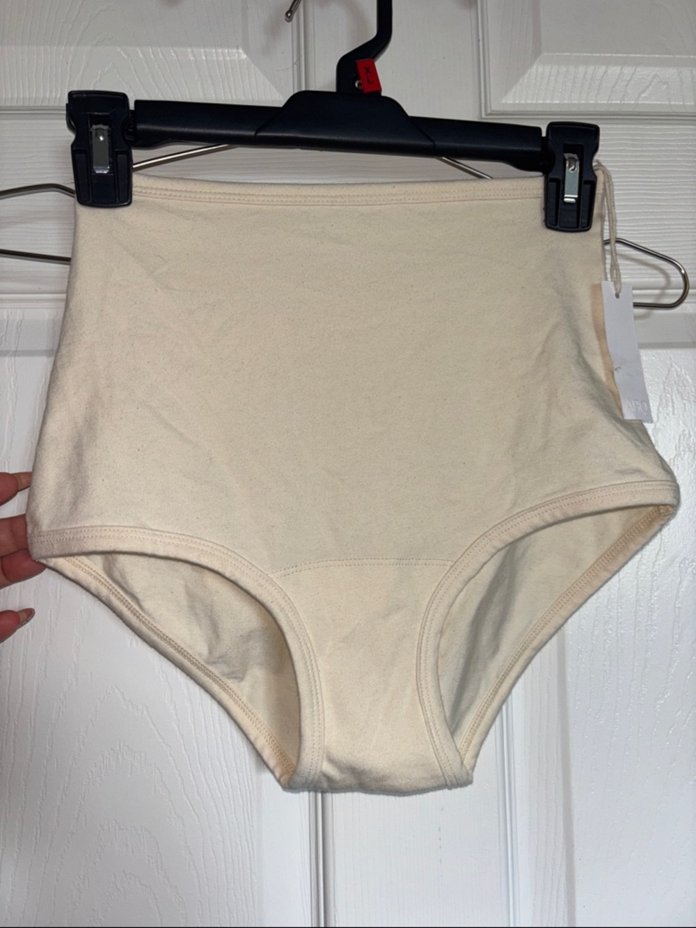 ARQ High-Waist Cotton Briefs in Cream